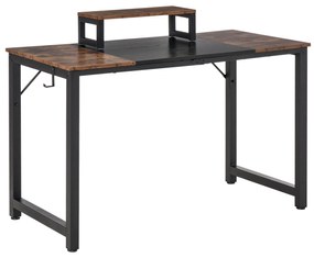 HOMCOM birou stil industrial, suport monitor, 120x60x73,5cm | AOSOM RO