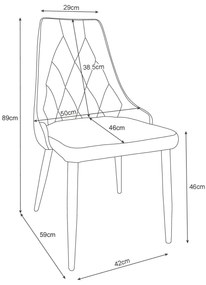 Set 2 buc scaune sufragerie Cobija (roz). 1117264