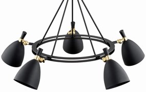 Lustra cu 5 spoturi design modern CHARLOTTE negru