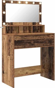 vidaXL Mese de toaletă pentru dormitor Lemn Vechi 80 x 39,6 x 135 cm