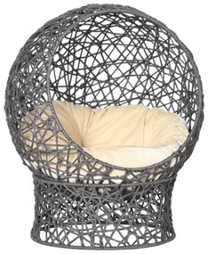 PawHut Coș pentru pisici, Cuib pentru pisici cu Pernă, 2 piese, 50 cm x 50 cm x 60 cm, Crem + Maro | Aosom Romania