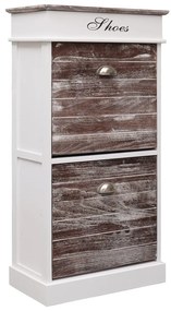 vidaXL Pantofar, maro, 50 x 28 x 98 cm, lemn de paulownia