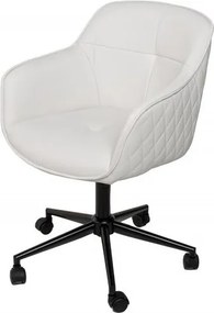 Scaun de birou elegant Euphoria, piele sintetica alba