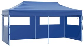 vidaXL Cort de petrecere pliabil cu 4 pereți, albastru, 3 x 6 m, oțel
