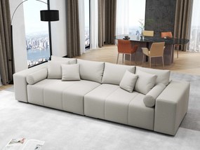 Canapea extensibilă dumonde cu ladă de depozitare si sezut confortabil din spuma high-density, Marbela Enjoy Beige XXL 295x100 cm