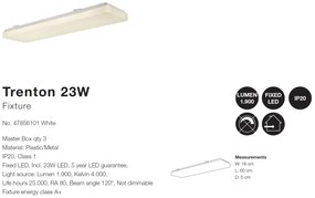 Plafoniera LED design plat Trenton 23W 47856101 NL