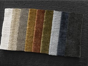 Taburet negru cu tapițerie din chenille Leonore – Bobochic Paris