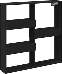 vidaXL Dulap de perete, negru, 80x15x80 cm, lemn prelucrat
