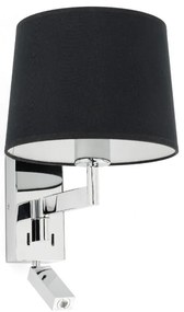 Aplica cu reader LED stil clasic design elegant ARTIS crom/negru