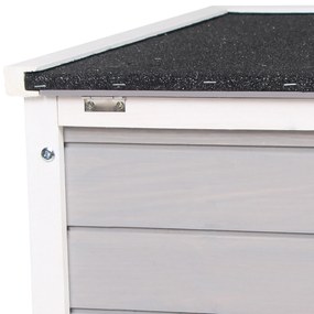 Adapost mic PawHut pentru iepuri, porcusori de Guineea, din lemn, gri | Aosom Romania