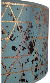 Lustră pe cablu REZO 1xE27/60W/230V turcoaz