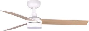 FARO 34295WT1S - Ventilator de tavan LED RUDDER S 18W/230V CCT Ø 106 cm bej/alb WT + telecomandă