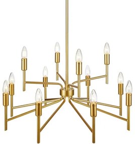 Lustră cu 12 becuri Markslöjd Regent, auriu