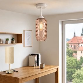 BRILAGI - LED plafonieră aplicată R GLASS 1xE27/60W/230V Ø 14 cm alb/maro fumuriu