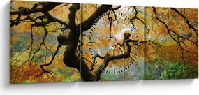Tablou - Arțarul japonez galben, Portland, Oregon (cu ceas) (90x30 cm)