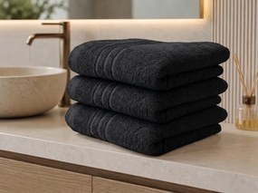 Prosop de corp Classic negru 70 x 140 cm, 100% bumbac