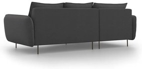 Colțar cu șezlong pe partea stângă Cosmopolitan Design Vienna, gri închis