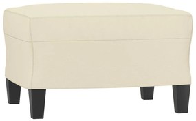 349336 vidaXL Taburet, crem, 60x50x41 cm, piele ecologică