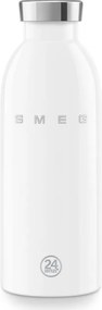 Sticla termos SMEG Clima 50's Style WBF01WH, 500 ml, Inchidere ermetica, Pereti dubli, Otel inoxidabil 18/8, Alb