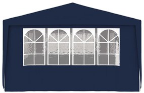 Cort de petrecere profesional cu pereti albastru 4x9 m 90 g/m²