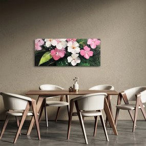 Tablou - Flori roz și albe (120x50 cm)