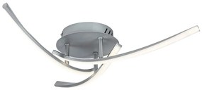 Plafoniera LED design modern Tatjana argintiu 47cm