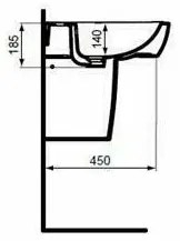 Lavoar suspendat Ideal Standard Tempo 55 cm