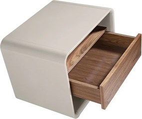 Masuta, Noptiera furnir din lemn de nuc si MDF lacuit, Anna