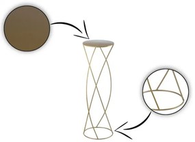 Suport pentru flori 70x22,5 cm, culoare aurie