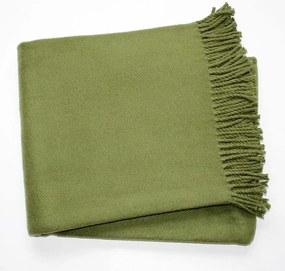 Pled din amestec de bumbac Euromant Basics, 140 x 180 cm, verde