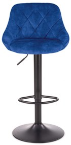 Scaun tip bar Henrietta (albastru închis + negru). 1039560