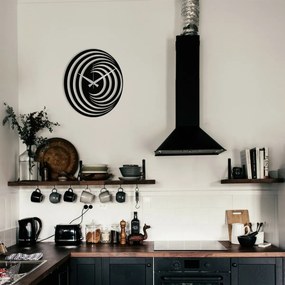 Ceas de perete Circles S017 Black , 48 x 48 cm