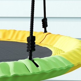 AIYAPLAY Leagăn de Copac, Leagăn Tip Cuib pentru Copii Ø120 cm cu Frânghii Reglabile și Curele, Joacă în Aer Liber pentru Copii 3-8 Ani, Capacitate 300 kg, Multicolor | Aosom Romania