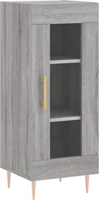 vidaXL Servantă, gri sonoma, 34,5x34x90 cm, lemn compozit