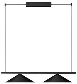 Lustra moderna suspendata LED Lui, negru
