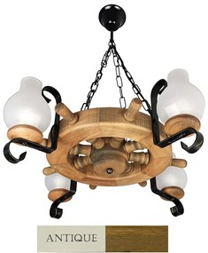 Lustra in stil marinaresc fabricata manual din lemn Timona WOOD-TI-SP4