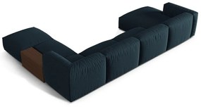 Colțar modular albastru închis (cu colț pe partea dreaptă/în formă de "U") Martina – Micadoni Home