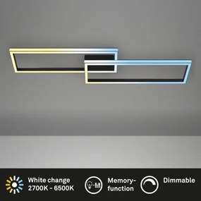 Briloner 3761015 - Lampă LED de tavan cu dimmer LED/45W/230V 2700-6500K+telecomandă neagră