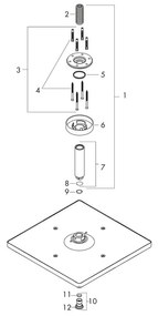 Palarie de dus, Hansgrohe, Raindance E 300, cu brat de montaj, negru mat