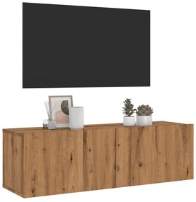 vidaXL Dulap TV perete, stejar artizanal, 100x30x30 cm, lemn prelucrat