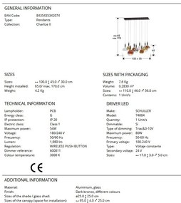 Lustra LED suspendata design decorativ Charlize II