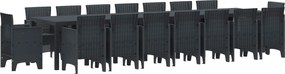vidaXL Set de masă de grădină cu perne cu pernă 17 pcs Antracit PP
