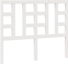 vidaXL Tăblie de pat, alb, 126x4x100 cm, lemn masiv de pin