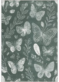 Covor pentru copii verde 160x230 cm Dreamy Butterflies – FD