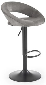Scaun de bar Kaiden, gri/negru