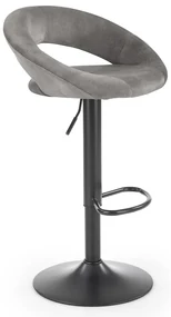 Scaun de bar Kaiden, gri/negru