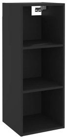 812484 vidaXL Dulap de perete, negru, 34,5x32,5x90 cm, lemn compozit