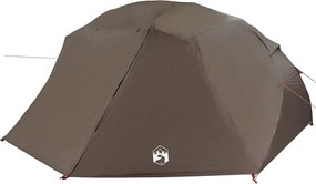 vidaXL Cort de pescuit cu acoperiș Maro 514 x 465 x 187 cm