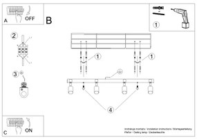 Spot Sollux SL.1346 FAGER 4xGU10/10W/230V negru
