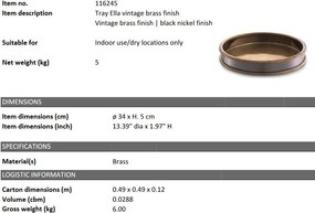 Tava, obiect decorativ design LUX Ella alama vintage